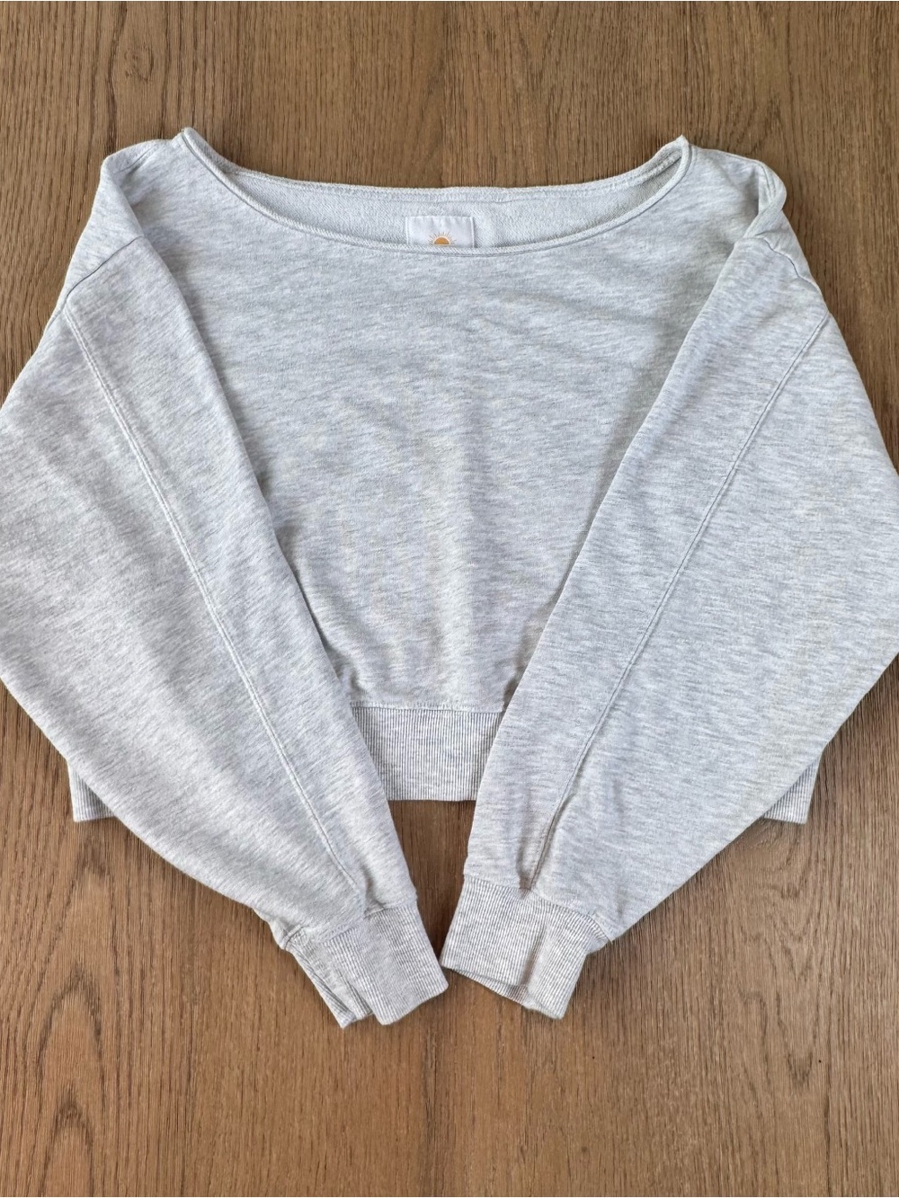 Lazy Sunday Women's Light Gray Cropped Sweatshirt